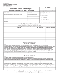 Form DR5785 &quot;Electronic Funds Transfer (Eft) Account Setup for Tax Payments&quot; - Colorado