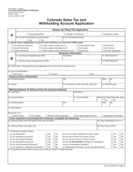 Form CR0100AP Colorado Sales Tax and Withholding Account Application - Colorado, Page 5