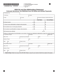 Form DR0021W Oil &amp; Gas Severance Withholding Statement - Colorado, Page 2