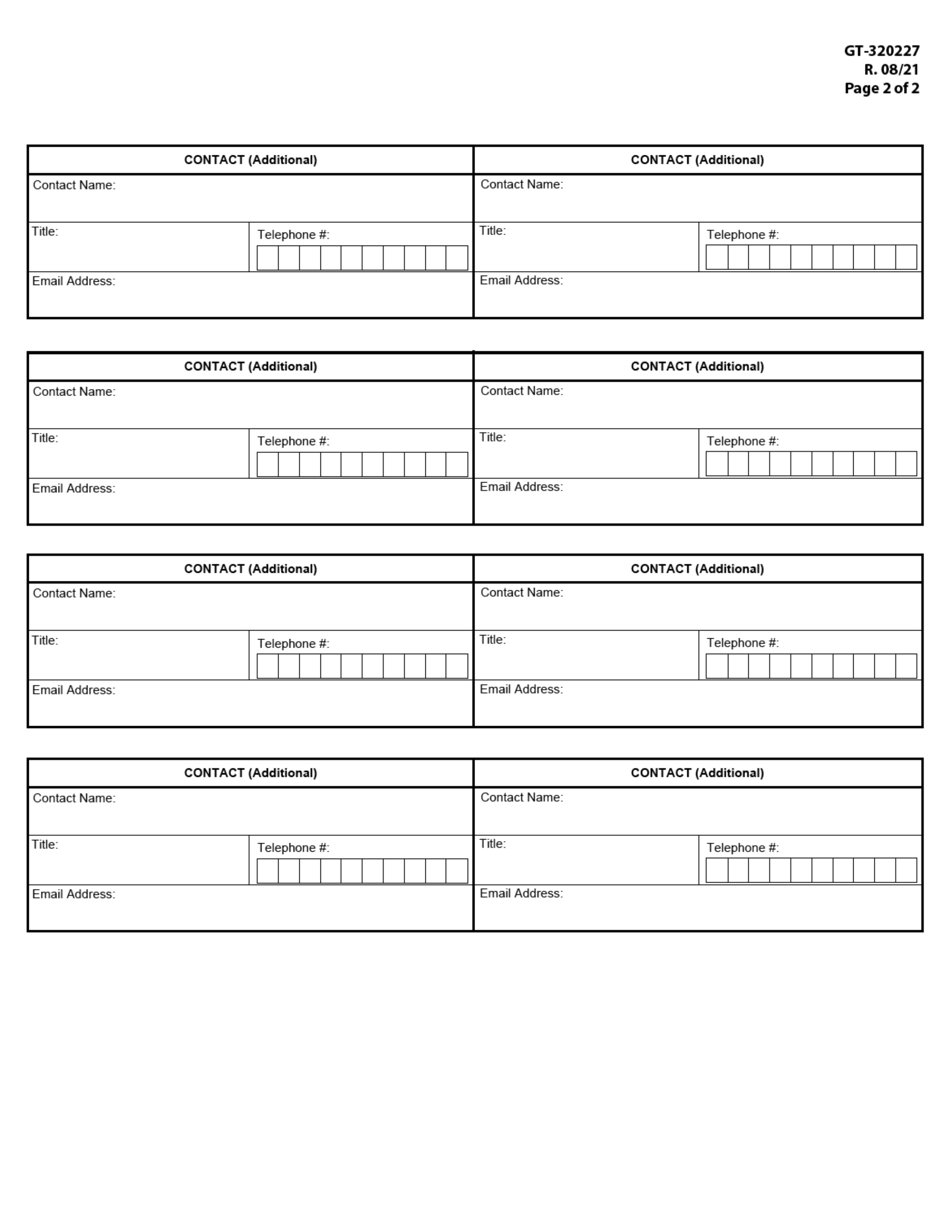 Form GT-320227 Alternative Form Vendors and Payroll Processors Development Application - Florida, Page 2
