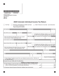 Form DR0104 &quot;Colorado Individual Income Tax Return&quot; - Colorado, 2020