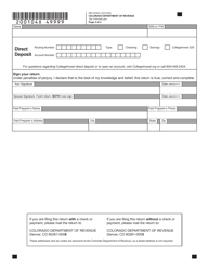 Form DR0104X Amended Colorado Individual Income Tax Return - Colorado, Page 6