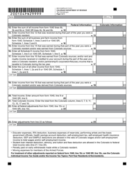 Form DR0104PN Part-Year Resident/Nonresident Tax Calculation Schedule - Colorado, Page 2