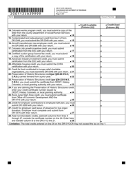 Form DR0112CR Credit Schedule for Corporations - Colorado, Page 2