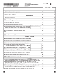 Form DR0112 Colorado C Corporation Income Tax Return - Colorado, Page 2