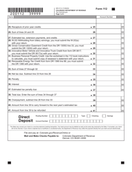 Form DR0112 Colorado C Corporation Income Tax Return - Colorado, Page 3