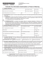 Form DR0145 Colorado Tax Information Authorization or Power of Attorney - Colorado, Page 3