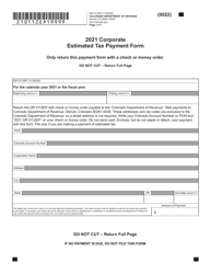 Form DR0112EP Corporate Estimated Income Tax Payment Form - Colorado, Page 3