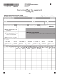Form DR0122 International Fuel Tax Agreement Tax Report - Colorado, Page 3