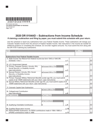 Form DR0104AD &quot;Subtractions From Income Schedule&quot; - Colorado, Page 4