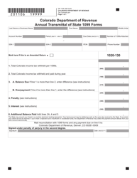 Form DR1106 Annual Transmittal of State 1099 Forms - Colorado, Page 2