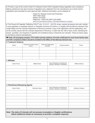 Form DR0231 Tobacco Product Manufacturer Certification - Colorado, Page 8