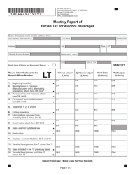 Form DR0442 Monthly Report of Excise Tax for Alcohol Beverages - Colorado, Page 3