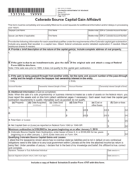 Form DR1316 &quot;Colorado Source Capital Gain Affidavit&quot; - Colorado