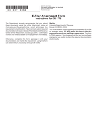 Form DR1778 E-Filer Attachment Form - Colorado