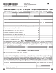 Form DR8453F State of Colorado Fiduciary Income Tax Declaration for Electronic Filing - Colorado, Page 2