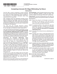 Document preview: Form DR1094 Colorado W-2 Wage Withholding Tax Return - Colorado
