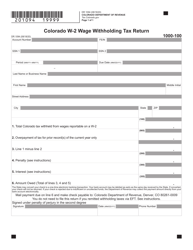Form DR1094 Colorado W-2 Wage Withholding Tax Return - Colorado, Page 3