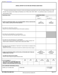 DD Form 2706 &quot;Annual Report on Victim and Witness Assistance&quot;