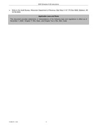 Instructions for Form IC-304 Schedule A-06 Wisconsin Receipts Factor for Interstate Brokers-Dealers, Investment Advisors, Investment Companies, and Underwriters - Wisconsin, Page 6