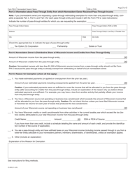 Form PW-2 (IC-005) Wisconsin Nonresident Partner, Member, Shareholder, or Beneficiary Pass-Through Withholding Exemption Affidavit - Wisconsin, Page 2