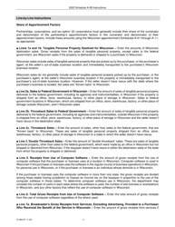 Instructions for Form IC-306 Schedule A-08 Wisconsin Apportionment Percentage for Broadcasters - Wisconsin, Page 3