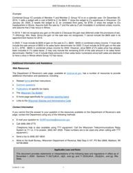 Instructions for Form IC-306 Schedule A-08 Wisconsin Apportionment Percentage for Broadcasters - Wisconsin, Page 7