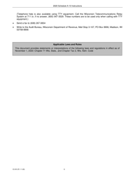 Instructions for Form IC-308 Schedule A-10 Wisconsin Apportionment Percentage for Interstate Pipeline Companies - Wisconsin, Page 6