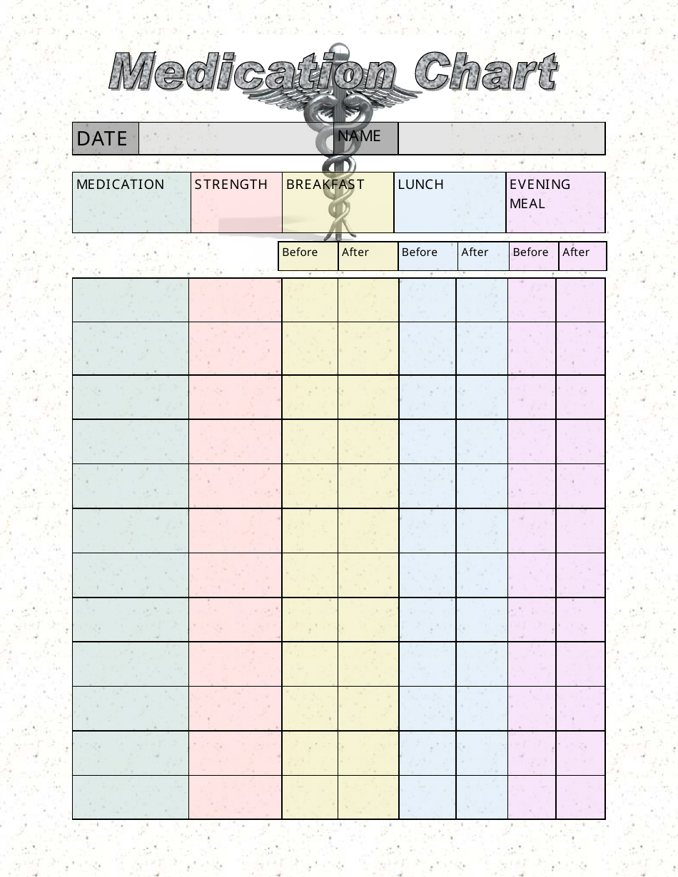 Medication Chart Template - Crown Medical Center