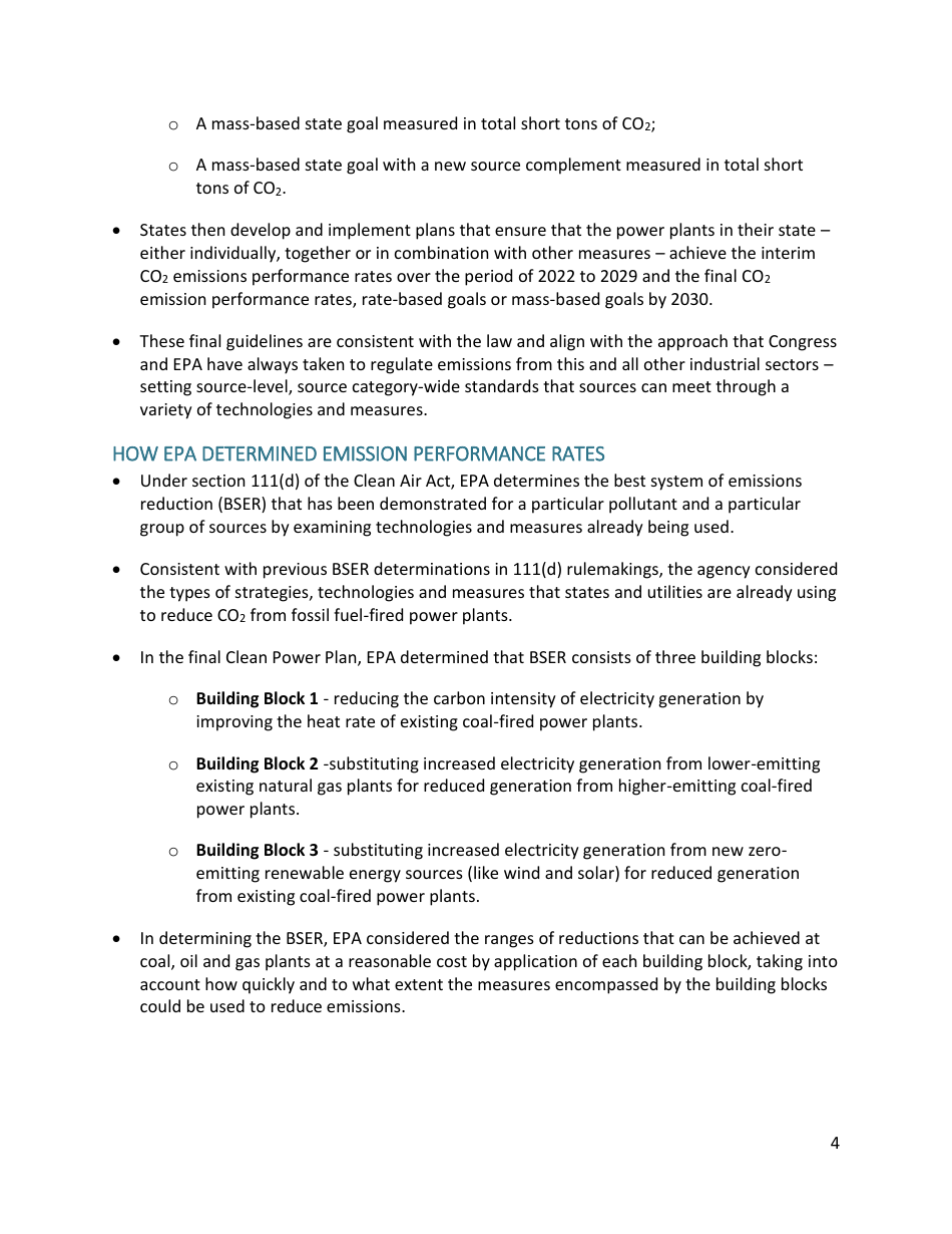 Overview of the Clean Power Plan: Cutting Carbon Pollution From Power Plants, Page 4
