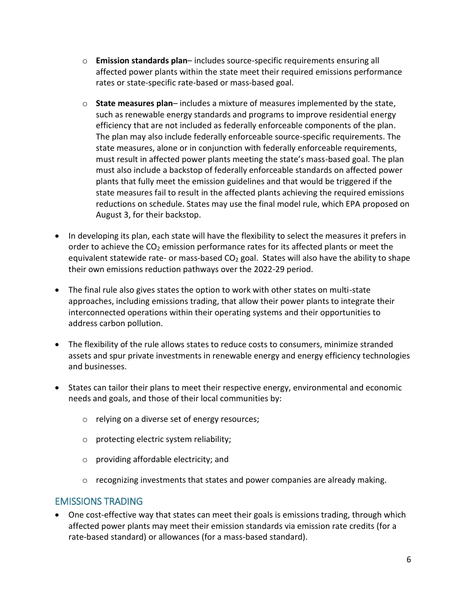 Overview of the Clean Power Plan: Cutting Carbon Pollution From Power Plants, Page 6