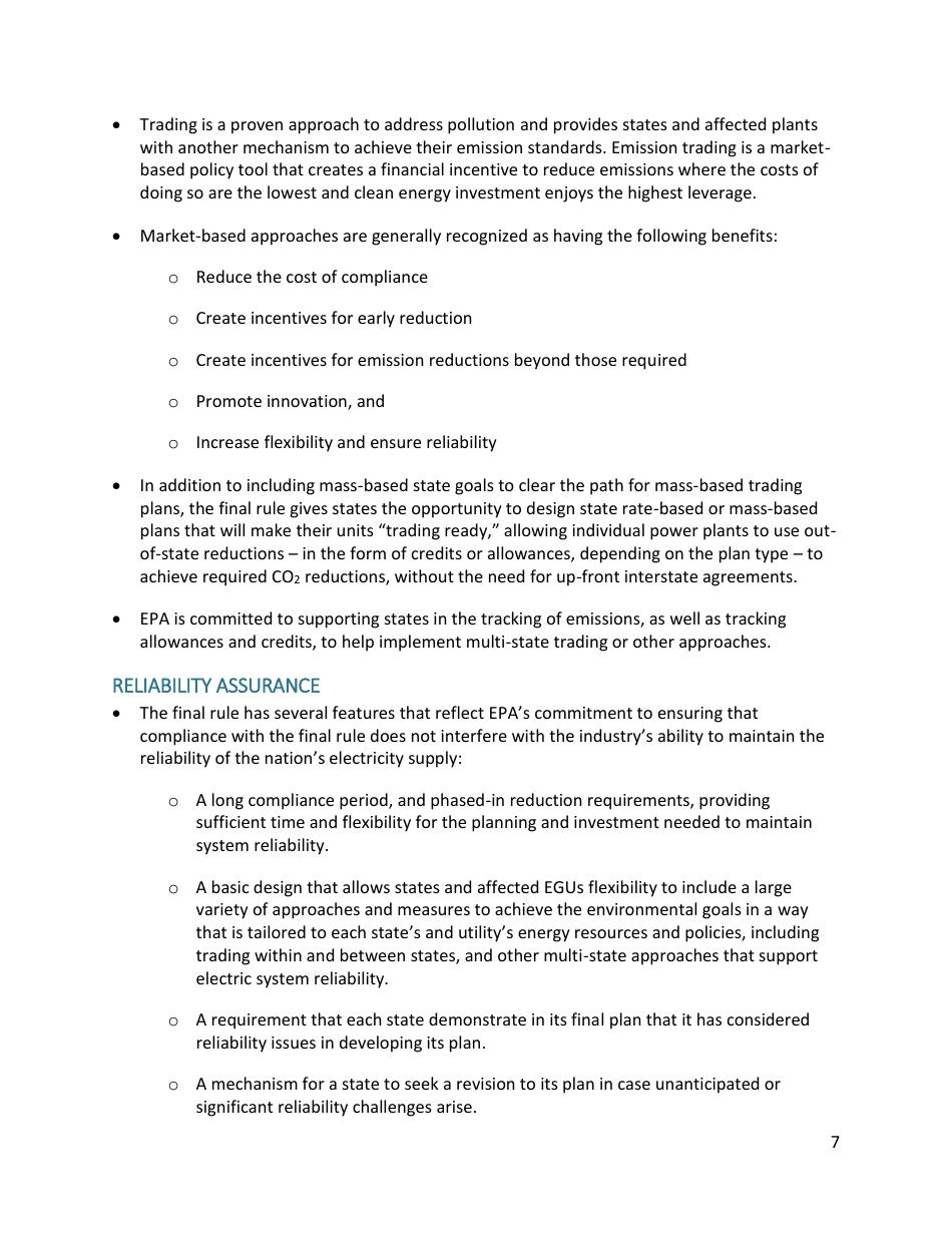 Overview of the Clean Power Plan: Cutting Carbon Pollution From Power Plants, Page 7