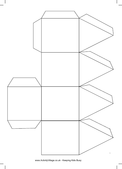 Template for Foldable Paper Dreidel