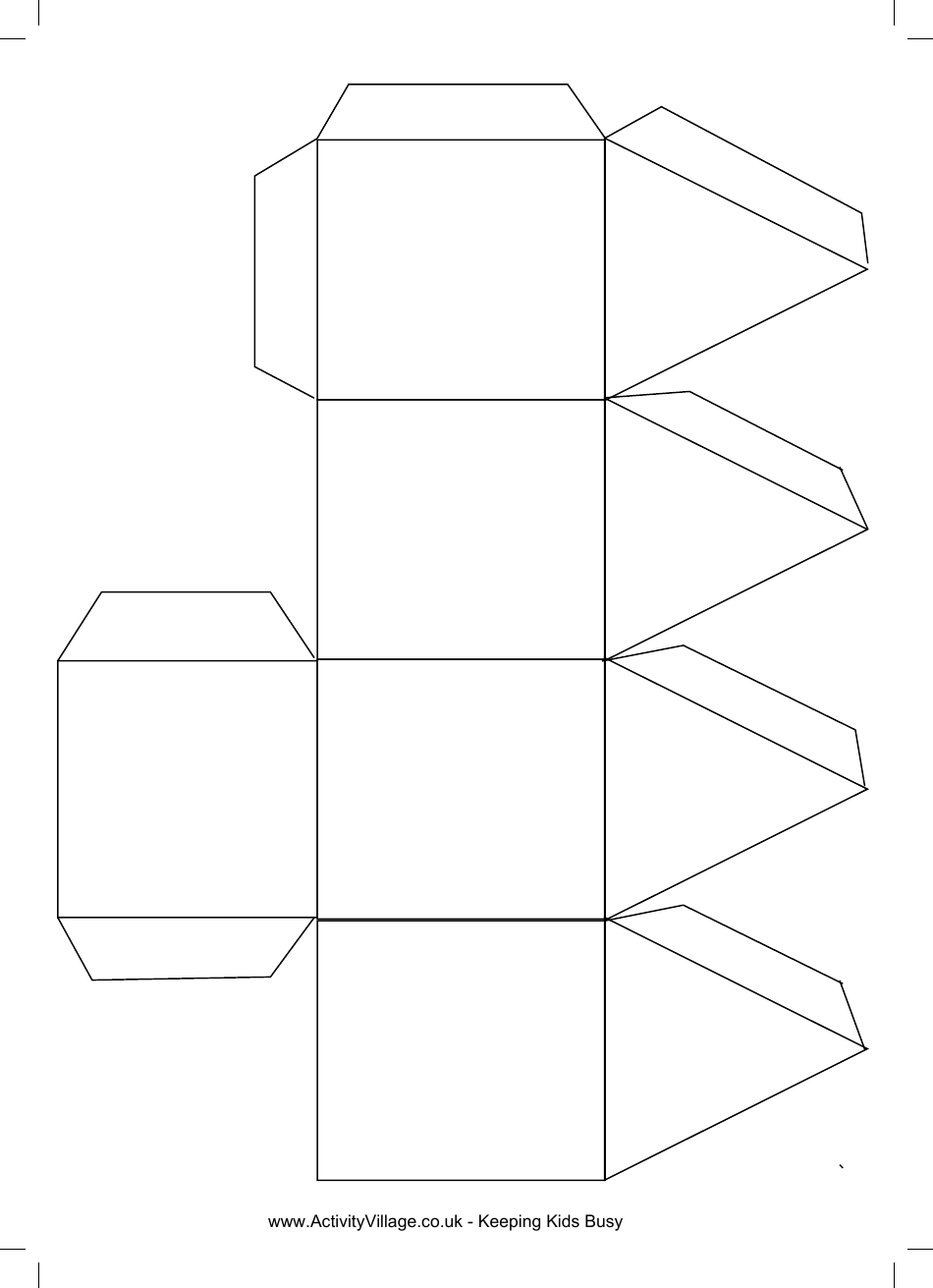 Template for Foldable Paper Dreidel