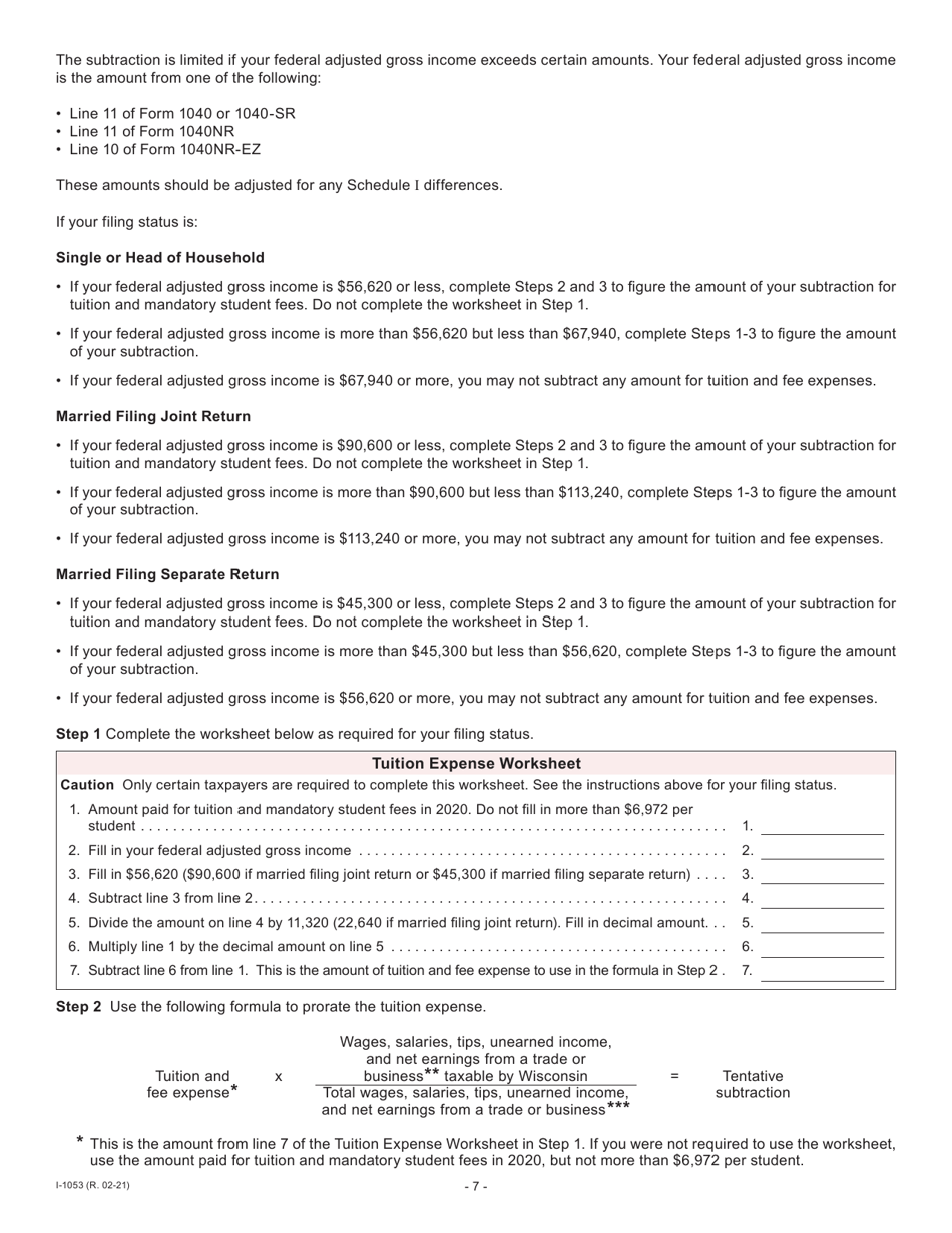Instructions for Form I-053I Schedule M Additions to and Subtractions From Income - Wisconsin, Page 8