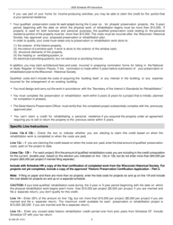 Instructions for Form IC-034 Schedule HR Wisconsin Historic Rehabilitation Credits - Wisconsin, Page 5