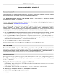 Instructions for Form IC-031 Schedule R Wisconsin Research Credits - Wisconsin, Page 2