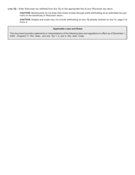 Instructions for Schedule 2K-1 Beneficiary&#039;s Share of Income, Deductions, Etc. - Wisconsin, Page 3