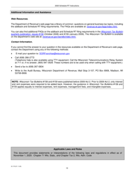 Instructions for Form IC-075 Schedule RT Wisconsin Related Entity Expenses Disclosure Statement - Wisconsin, Page 10