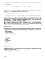 Instructions for Form IC-075 Schedule RT Wisconsin Related Entity Expenses Disclosure Statement - Wisconsin, Page 3