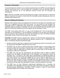 Document preview: Instructions for Form I-237 Schedule ESBT Computation of Wisconsin Taxable Income for Electing Small Business Trusts - Wisconsin