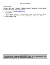 Instructions for Form 6BL, IC-247 Wisconsin Net Business Loss Carryforward for Combined Group Members - Wisconsin, Page 4