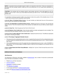 Instructions for Form 6CS, IC-448 Wisconsin Sharing of Research Credits - Wisconsin, Page 2