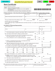 Form I-017I Rent Certificate - Wisconsin, Page 2