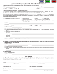 Form AT-315 Application for Temporary Class &quot;b&quot;/&quot;class B&quot; Retailer&#039;s License - Wisconsin