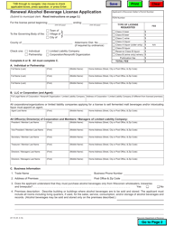 Form AT-115 Renewal Alcohol Beverage License Application - Wisconsin