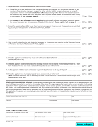 Form AT-115 Renewal Alcohol Beverage License Application - Wisconsin, Page 2