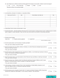 Form AB-115 Wisconsin Liquor/Wine Permit Application - Wisconsin, Page 2