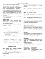 Form BT-605 Refund Claim for Fermented Malt Beverage Tax - Wisconsin, Page 2