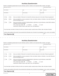 Form AT-107 Application for Sports Club or Racetrack Permit - Wisconsin, Page 4